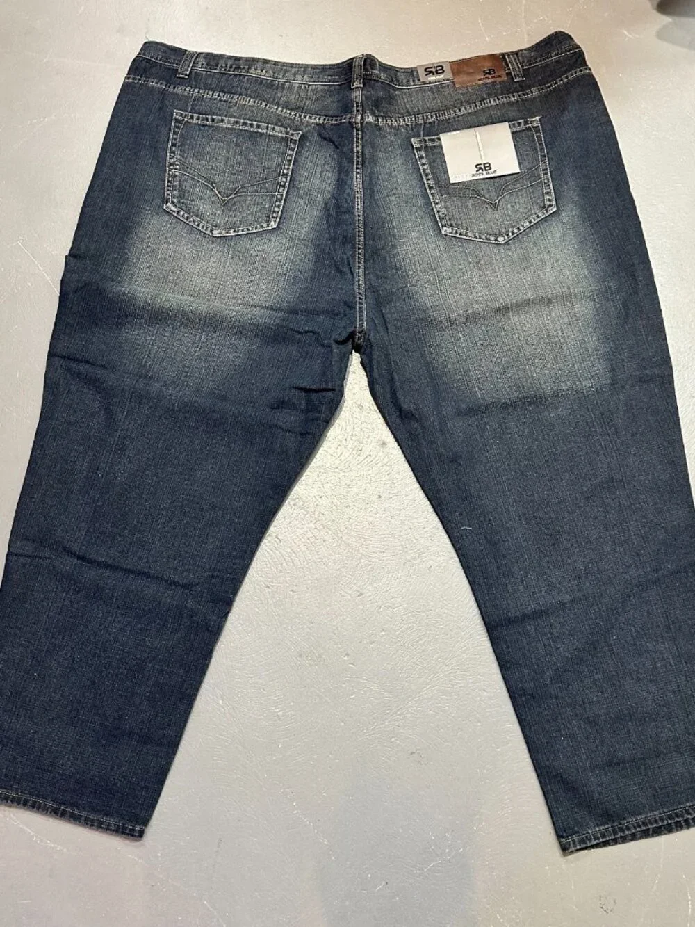 Royal Blue Brand Denim Jeans Men 60 x 34 Relaxed Big & Tall Blue Wash